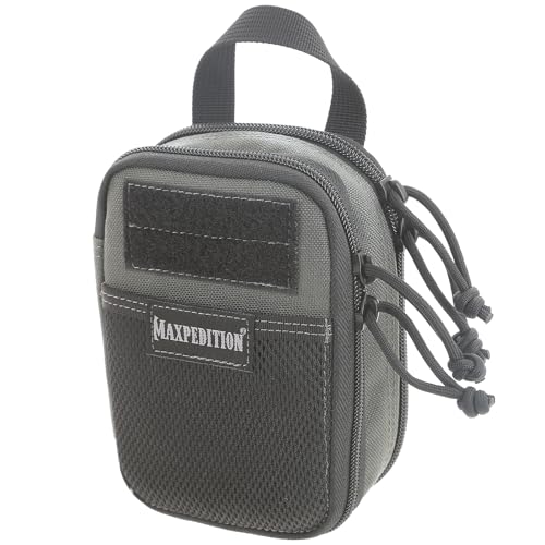 MAXPEDITION Double-Decker Pocket Organizer, Tactical Tool Pouch for Organization, EDC Pouch for Everyday Carry - color: Wolf Gray, size: 4" x 6" Mini