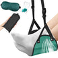 Yerliker Airplane Foot Hammock(Memory Foam) with Earplugs and Eye Mask Travel Necessities Adjustable Airplane Desk Foot Rest for Long Trip Pain and Swelling Relief(Green) - color: Green