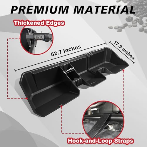 VaultsOnWheels Under Seat Storage Box Fit for 2026 2025 2024 Tesla Cybertruck Accessories, Console Organizer Truck Tool Box Custom Fit Detachable Underseat Organizer - size: 6) Cybertruck|24+|Rear Underseat Storage