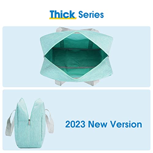 For Spirit Airlines Personal Item Bag Foldable Travel Duffel Bag Tote Carry on Luggage Duffle Overnight for Women and Men - color: 1112-Thick Series Mint Green