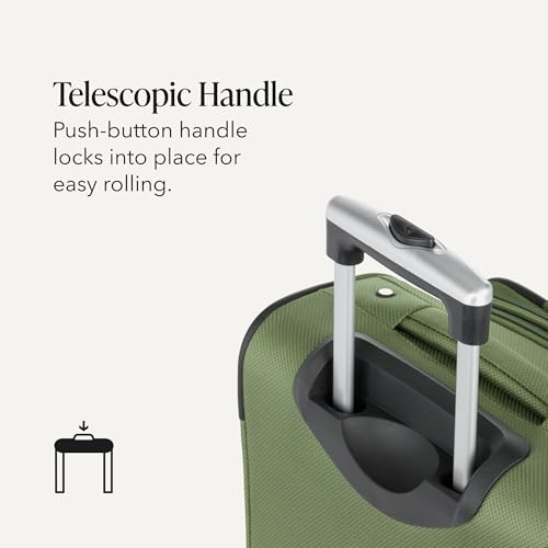 SWISSGEAR Sion Softside Expandable Spinner Luggage Durable Lightweight Travel Suitcase, Evergreen, 3-Piece Set (Carry-On/Medium/Large) - color: Evergreen, size: 3-Piece Set (Carry-On/Medium/Large)