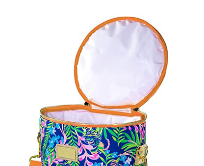 Lilly Pulitzer Insulated Soft Beach Cooler with Adjustable/Removable Strap and Double Zipper Close - color: How You Like Me Prowl