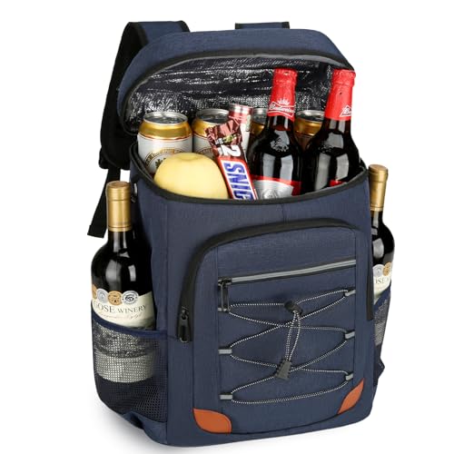 Backpack Cooler Insulated Leak Proof, Lightweight Soft Sided Cooler Backpack for Men Women, Waterproof Beach Cooler Bag Lunch Backpack for Camping Hiking Picnic Fishing Travel Outdoor - color: Blue, size: 36 Cans