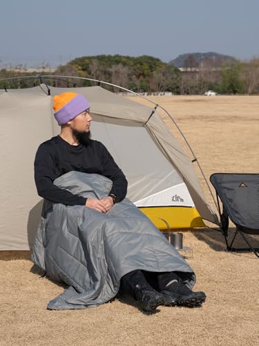 iClimb 3M Thinsulate Insulation Warm Camping Blanket Ultralight Compact - color: Light Grey, size: 39” × 57”, 0.62 lb