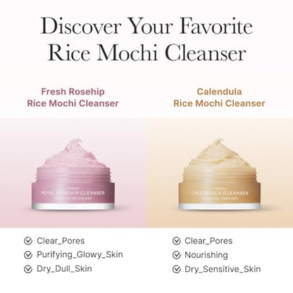 Arencia Rice Mochi Facial Cleanser Gift Set, 6 Varieties, 0.52 oz each - travel size, Korean skin care, holiday gift set, Stocking stuffers