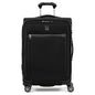 Travelpro Platinum Elite Softside Expandable Checked Luggage, 8 Wheel Spinner Suitcase, TSA Lock, Men and Women, Shadow Black, Checked Medium 25-Inch - color: Shadow Black, size: Checked-Medium 25-Inch