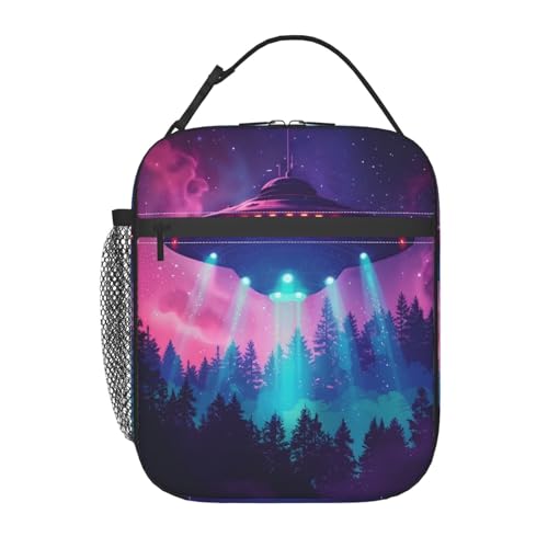 Insulated Lunch Box for Kids Boys Girls, Reusable Lunch Bag for School, Office, Work, Picnic, Travel, Cosmic UFO Lunch Box - color: lunch box 85