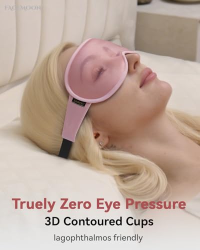 Weighted Blackout Sleep Mask for Women, 3D Contoured Zero Eye Pressure, Lash-Friendly Deep Eye Cups, Adjustable Slide Buckle Strap, Night Shift Nurse Essentials for Day Sleep & College Dorm Naps(Pink) - color: Pink