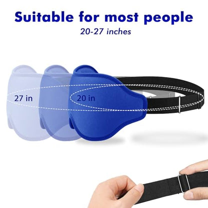 Sleep Eye Mask for Men Women, Sleeping Mask for Side Sleeper, Travel Blackout Night Blindfold Eye Shade Cover with Adjustable Strap (Blue) - color: Blue