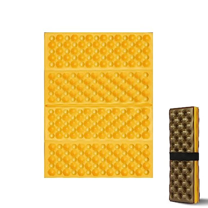 FOCHIER F Stadium Seat Pad, Camping Foam Pad, Foldable Z Stadium Seat Cushion Insulated Sitting Pad for Camping Backpacking Stadium Outdoor Picnic, Hiking, Mountaineering,Bleachers - color: Yellow-1PC