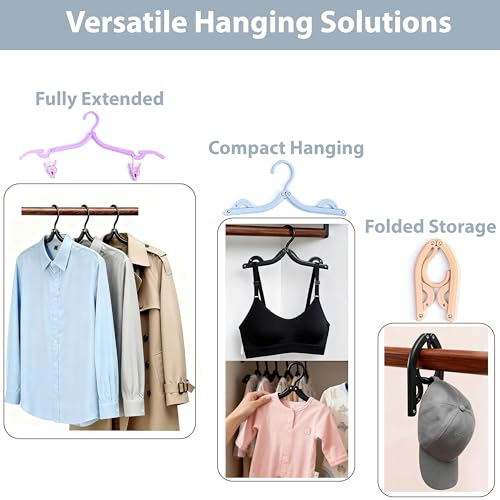 Travel Hangers, Cruise Ship Essentials Travel Essentials, Portable Cruises Must Haves 2026, Folding Hangers for Suitcase, RV Camping Airplane Europe Vacation Essential (30, Mixed) - color: Mixed
