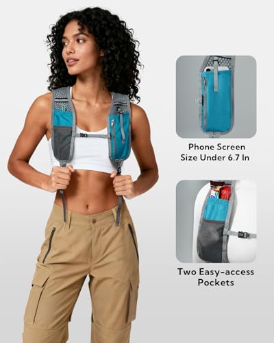 WATERFLY Packable Lightweight Small Backpack: 15L Foldable Mini Hiking Daypack - Ultralight Compact Day Pack for Women Men Outdoor Travel Camping Walking - Blue - color: Blue