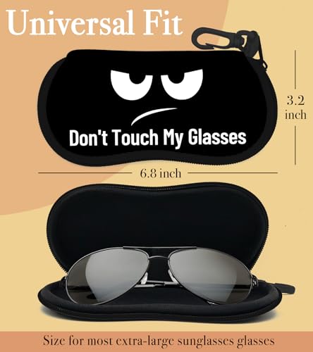 Sunglasses Case Soft Glasses Cases for Women Pouch Eyeglass Bag Eye Glass Kids Girls Sun Glasses Cute Kawaii - color: Angry Face