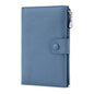 Genuine Leather RFID Blocking Passport Holder Wallet, Blue | Multi-Functional, Travel Document Organizer, SIM Card Slots - color: Blue
