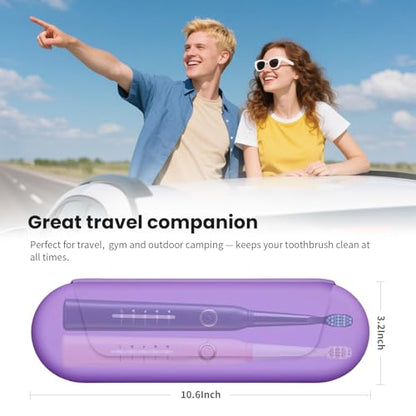 Silicone Electric Toothbrush Travel Case, Manual Toothbrush Travel Cover for Men and Women,Toothbrush Holder for Travel,Gym and More, Fits Most Manual and Electric Toothbrushes - Purple - color: Purple