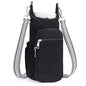 Water Bottle Bag 40 oz Crossbody Bag Insulated Carrier Purse Holder for Walking Hiking with Adjustable Strap - color: Black