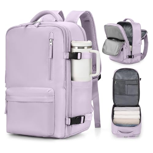 VGCUB Carry on Travel Backpack for Women Men Large Laptop Gym Work Frontier Airlines Personal Item Bag Business Airport Lightweight Backpack Flight Approved Mochilas de Viaje, Purple - color: Purple, style: Large