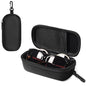 Bukere Double Eyeglasses Case with Adjustable Slots, EVA Hard-shell Travel Dual Glasses Sunglasses Organizer for Men Women - color: Black