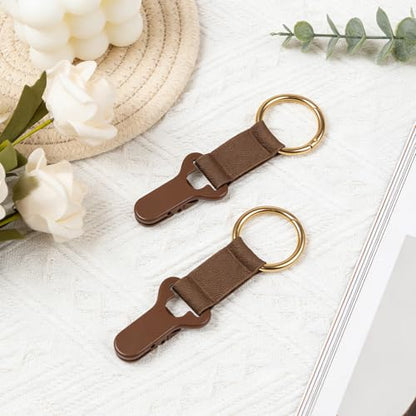 Niveaya Hat Clip for Travel on Bag - 2 Pack, Vacation Beach Cruise Essentials Accessory for Travel Handbag Backpack Luggage, Securely Hold to Keep Hat Shaped, Brown+Brown - color: 2PCS Brown+Brown