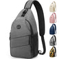 Pritent Crossbody Bags for Women Men Trendy Sling Bag Backpack Casual Chest Bag with Convertible Shoulder Strap - color: Light Grey, size: Medium