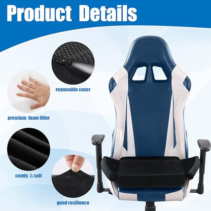 BALAPET Ultra Soft Gaming Chair Cushion for Long Sitting Gamers,Tailbone Pain Reduce Cushion for Office Chair(Black) - color: Black