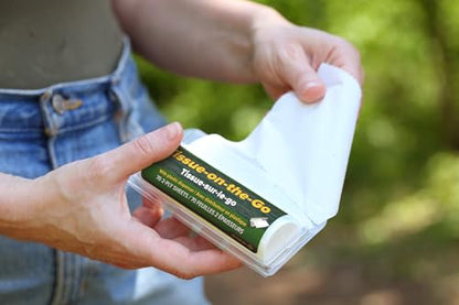 Coghlan's Tissue on The Go - Compact Travel Pack with Dispenser for Camping, Hiking, Backpacking, and Outdoor Adventures, Portable and Convenient Tissue Essentials, 2-Pack
