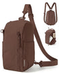 BAGSMART Small Sling Bag for Women, Fast Track Crossbody Bag Mini Backpack purse for Daily Travel Gym | 9L Fast Track - color: Chocolate