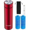 60H Insulin Cooler Travel Case TSA Approved, Portable Medication Cooler for 2-3 Insulin Pens or Vials, Double-Layer Vacuum Insulated Diabetic Travel Case with Reusable Ice Packs (Red) - color: Crimson Red