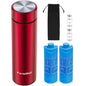 60H Insulin Cooler Travel Case TSA Approved, Portable Medication Cooler for 2-3 Insulin Pens or Vials, Double-Layer Vacuum Insulated Diabetic Travel Case with Reusable Ice Packs (Red) - color: Crimson Red