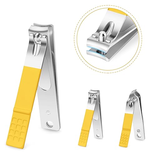 Teamkio 18pcs Manicure Set Pedicure Nail Clippers Set Travel Hygiene Kit Stainless Steel Professional Cutter Care Set Scissor Tweezers Knife Ear Pick Tools Grooming Kits with Leather Case(Yellow） - color: Yellow