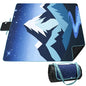 Tirrinia Picnic Blanket Waterproof, 70"x80" Extra Large Outdoor Blanket Waterproof, 3-Layer Foldable Picnic Mat with Sandproof Backing for Beach, Camping, Hiking, Park, Travel - color: Navy Mountain