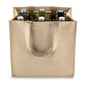 True Wine Tote Bag with Dividers, 6 Bottle Carrier for Wines & Champagne Bottles, Perfect for Travel, Holiday, Birthday Party - color: Beige