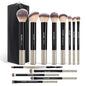 MAANGE 13 PCS Makeup Brushes Professional Make Up Brushes Premium Synthetic Powder Concealers Brushes Travel Makeup Brush Set with Case (Black) - color: Black