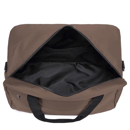 Kono Travel Duffel 20L Under Seat Carry-On Sports Tote Gym Weekender Overnight Bag - Brown, 15.75"x9.84"x7.87" - color: Brown, size: M(15.75in x 9.84in x 7.87in)-20L