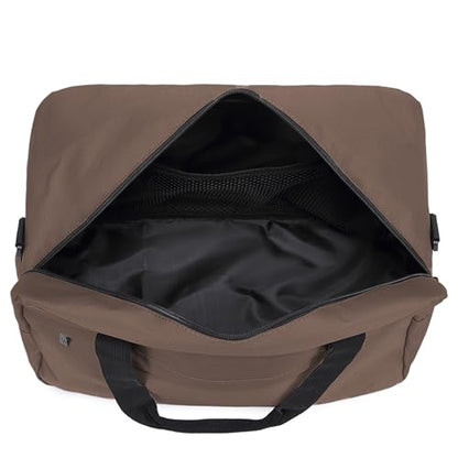 Kono Travel Duffel 20L Under Seat Carry-On Sports Tote Gym Weekender Overnight Bag - Brown, 15.75"x9.84"x7.87" - color: Brown, size: M(15.75in x 9.84in x 7.87in)-20L