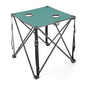 ARROWHEAD OUTDOOR 26” (66cm) Portable Camping Folding Table, 2 Cup Holders, Square, Carrying Case, Steel Frame, High-Grade 600D Canvas - color: Green