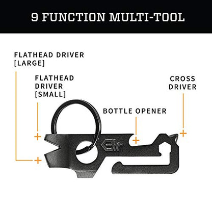 Gerber Gear Mullet Keychain - Multi-Tool Keychain with Pry Bar, Bottle Opener, and Wire Stripper - EDC Gear and Equipment - Black - style: Mullet-Black