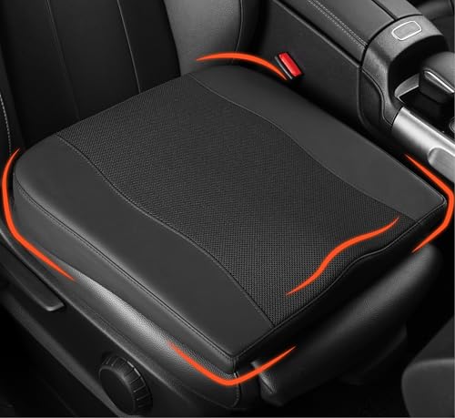 Lofty Aim Car Seat Cushion, Comfort Memory Foam Car Cushions for Driving - Sciatica & Lower Back Pain Relief, Driver Seat Pillow for Auto, Office Chair, Wheelchair - Obsidian Speck Black - color: Obsidian Speck Black