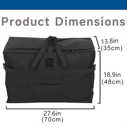 Arxus Large Duffel Bag, Waterproof Carry on Weekend Overnight Storage Bag over Luggage for Airline, Travel, Camping, Moving - color: 120L-Black