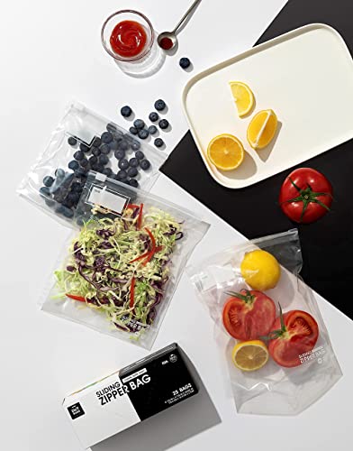 Pint Slider Storage Bags- 200 Count, Featuring Expandable Bottom, Zero BPA, Microwave-Safe(8 boxes of 25) - size: PINT