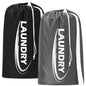 Sylfairy 2 Pack XL Laundry Bag with Strap,Heavy Duty Travel Laundry Bag,Rip-Stop Dirty Clothes Shoulder Bag with Drawstring,Easy Fit a Laundry Hamper or Basket Travel Essentials - color: Black+Grey