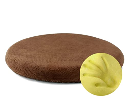 Sigmat Memory Foam Seat Cushion Anti-Slip Soft Round Stool Cushion Chair Pad 13 Inch Coffee - color: Coffee, size: 13 Inch