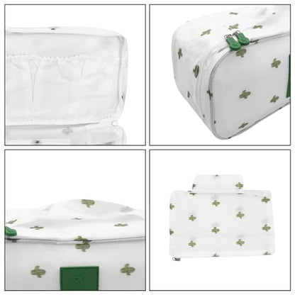 Bra Underwear Storage Bag Portable Multi-Functional Travel Organizers Pouch Case Packing Cube Cosmetic Bag,White cactus - color: White cactus