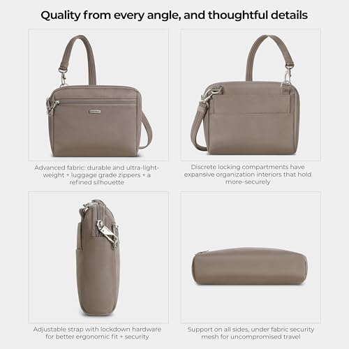 Travelon Anti-Theft Classic Convertible Crossbody & Waist Pack - color: Hazelnut