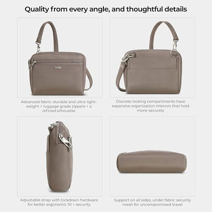 Travelon Anti-Theft Classic Convertible Crossbody & Waist Pack - color: Hazelnut
