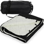 REDCAMP 59"x79" Large Warm Camping Blanket Waterproof Windproof with Fleece Lining, Outdoor Blanket for Cold Weather Stadium Picnic Travel, Machine Washable Black & White - color: White&black/59"x79"
