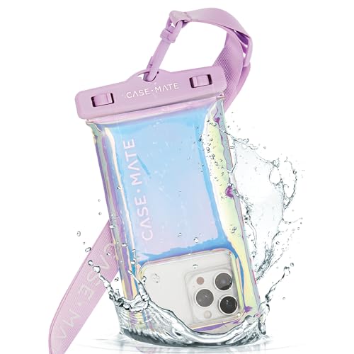Case-Mate Soap Bubble IP68 Waterproof Phone Pouch - Floating Waterproof Phone Case w/Crossbody Lanyard - Cruise Ship Travel Essentials - Compatible w/All Devices - Touchscreen Friendly - Iridescent - color: Iridescent