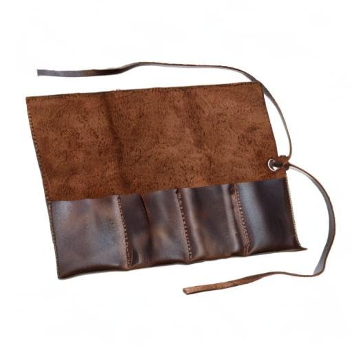 Hide & Drink, Leather Watch Roll Organizer Handmade from Full Grain Leather, Holds Up to 4 Watches, Easy Carry On Watchlover Storage (Bourbon Brown) - color: Bourbon Brown