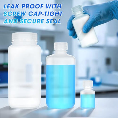 0.5oz/15ml Plastic Sample Bottles with caps, Wide Mouth Reagent Bottle with Lids Leak Proof Containers Water Sample Bottles for Laboratories, Travel(10Pcs) - style: 15ML-10pcs