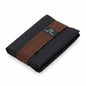 LIGHT FOLD Ultra Slim Tri-Fold Wallet with RFID Blocking, Lightweight Minimalist Men’s Wallet with Elastic Band, Waterproof Durable Nylon Fabric, Slim Front Pocket Card Holder Fits 12 Cards & Cash - color: Dark Brown